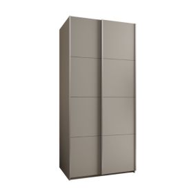 Szafa przesuwna Abiks LUX wysoka szer.110cm kaszmir/kaszmir/srebrny 1szt.