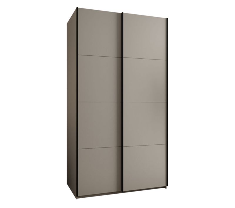 Szafa przesuwna Abiks LUX wysoka szer.130cm kaszmir/kaszmir/czarny 1szt.