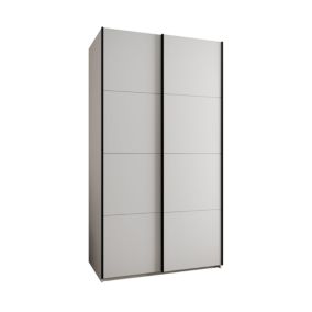 Szafa przesuwna Abiks LUX wysoka szer.140cm biały/biały/czarny 1szt.