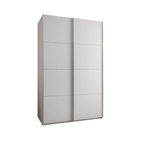 Szafa przesuwna Abiks LUX wysoka szer.150cm biały/biały/srebrny 1szt.