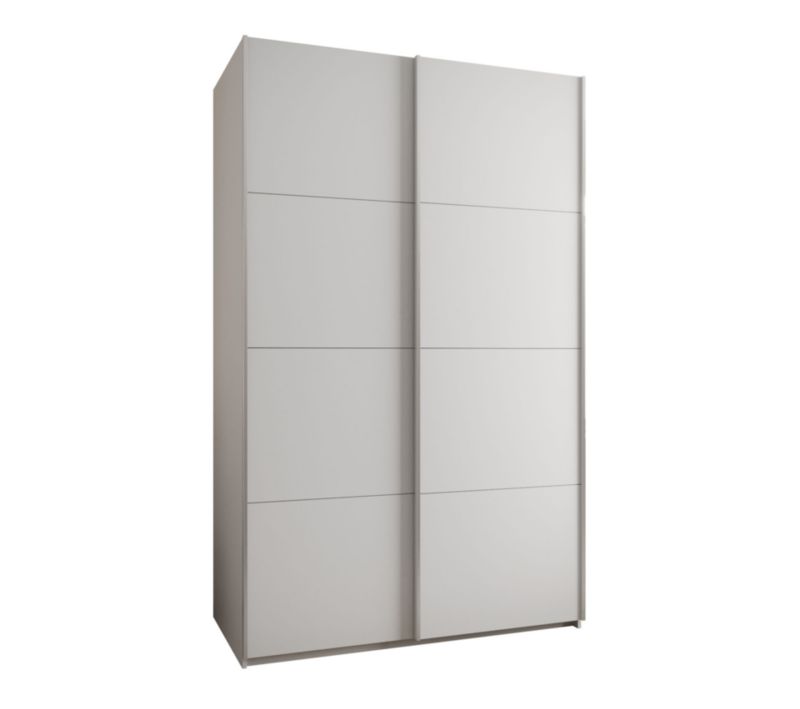Szafa przesuwna Abiks LUX wysoka szer.160cm biały/biały/srebrny 1szt.