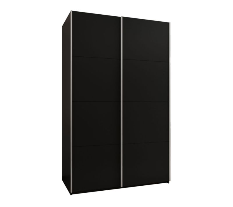 Szafa przesuwna Abiks LUX wysoka szer.160cm czarny/czarny/srebrny 1szt.