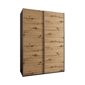 Szafa przesuwna Abiks LUX wysoka szer.180cm czarny/artisan/srebrny 1szt.
