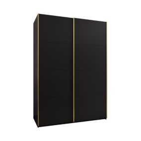 Szafa przesuwna Abiks LUX wysoka szer.180cm czarny/czarny/złoty 1szt.