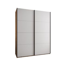 Szafa przesuwna Abiks LUX wysoka szer.190cm artisan/biały/czarny 1szt.