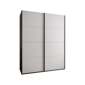 Szafa przesuwna Abiks LUX wysoka szer.200cm czarny/biały/czarny 1szt.