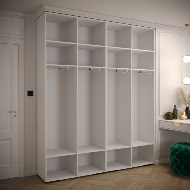 Szafa przesuwna Garderoba Abiks MANHATTAN RYFEL 10 200 biały 1 szt.