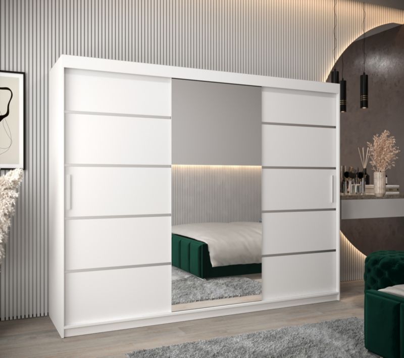 Szafa przesuwna Garderoba Abiks Verona 2 250 biały + biały 1 szt.