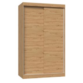 Szafa Przesuwna Topeshop IGA 120 cm Drzwi Przesuwne Półki Dąb Artisan 61x120x200 cm 1 szt.