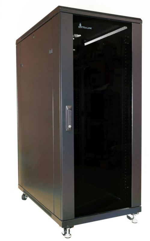Szafa rack Extralink 27U 600x1000 Czarna stojąca