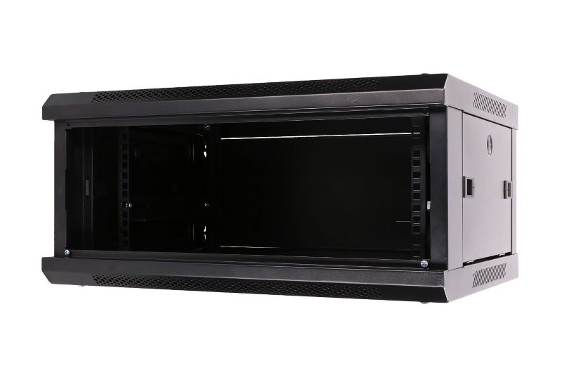 Szafa rack Extralink 4U 600x450 Czarna montowana na ścianie
