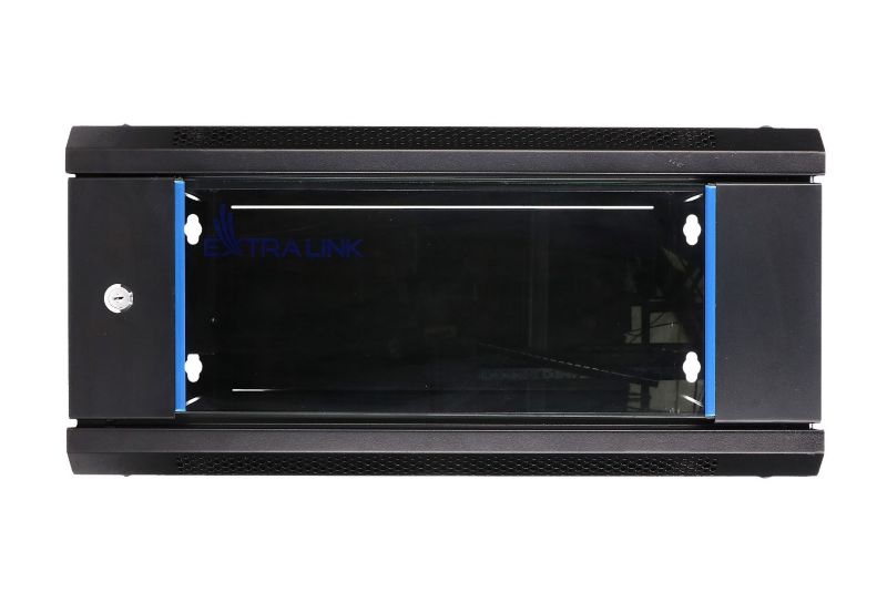 Szafa rack Extralink 4U 600x450 Czarna montowana na ścianie