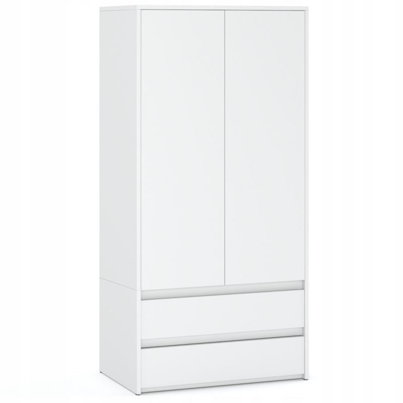 Szafa Stiv-Meble Hit 2 Drzwi 2 Szuflady 90Cm Biały Mat 90X50X180 Cm 1Szt.
