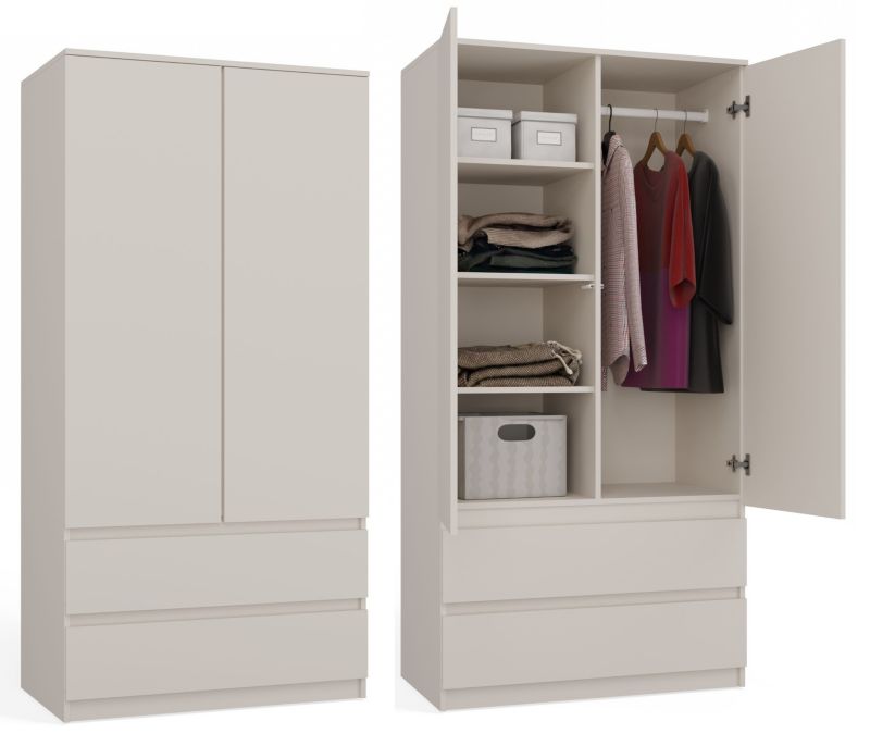 Szafa Topeshop Garderoba Malwa Ss-90 Kaszmir Beż 50x90x180 cm 1 szt.