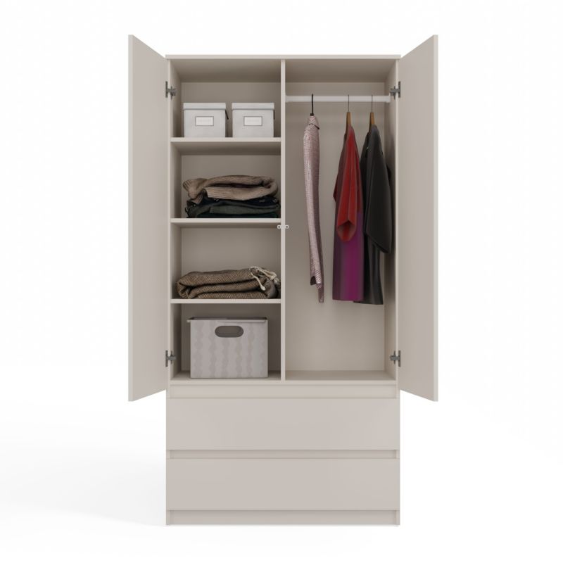 Szafa Topeshop Garderoba Malwa Ss-90 Kaszmir Beż 50x90x180 cm 1 szt.