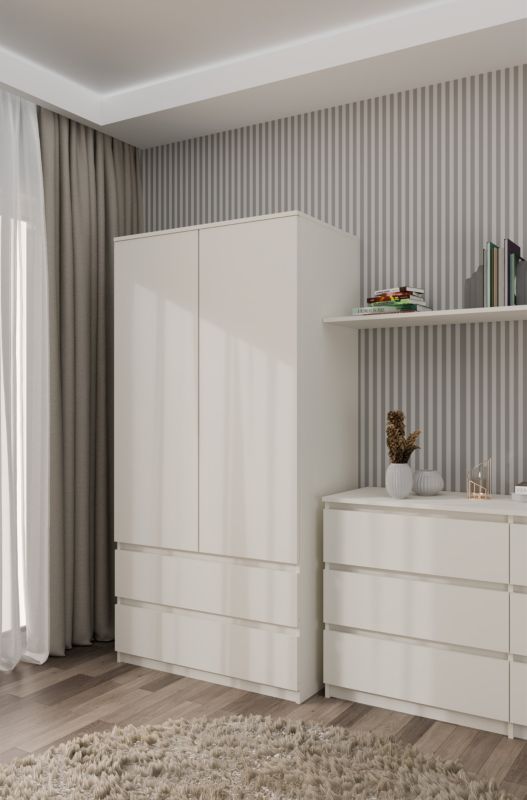 Szafa Topeshop Garderoba Malwa Ss-90 Kaszmir Beż 50x90x180 cm 1 szt.