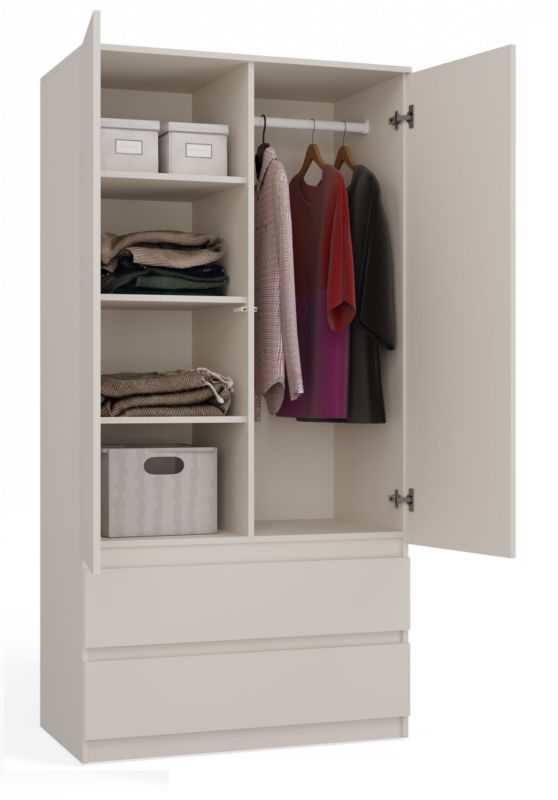 Szafa Topeshop Garderoba Malwa Ss-90 Kaszmir Beż 50x90x180 cm 1 szt.