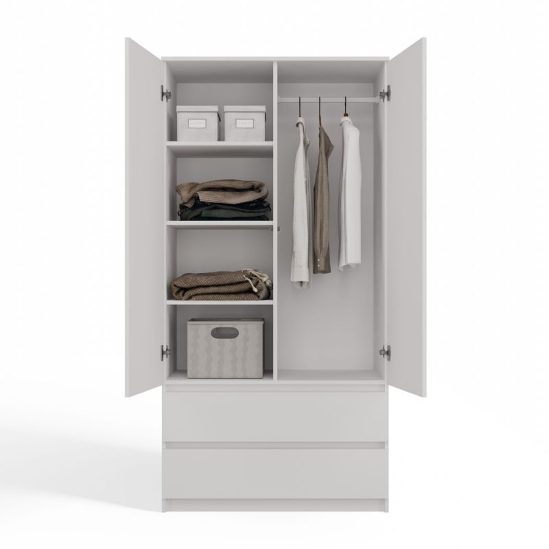 Szafa Topeshop Garderoba SS-90 Biała 50x90x180 cm 1 szt.