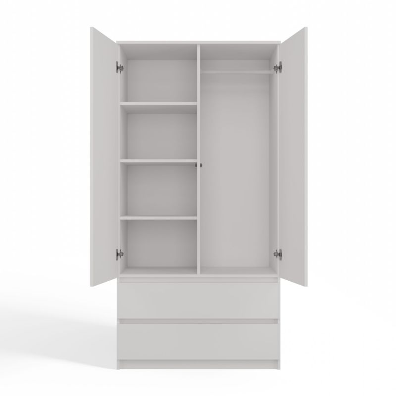 Szafa Topeshop Garderoba SS-90 Biała 50x90x180 cm 1 szt.