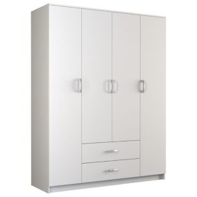 Szafa Topeshop Romana 160 Bez Lustra 2 Szuflady 160cm Biel 52x160x205 cm 1 szt.