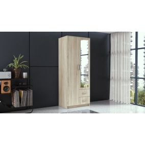 Szafa Topeshop Romana 80 Lustro 2 Szuflady Dąb Sonoma 52x80x205 cm 1 szt.