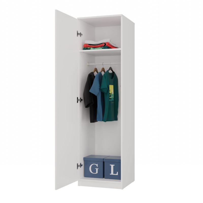 Szafa Topeshop SD-50 Biel Mat Garderoba 50x50x180 cm 1 szt.