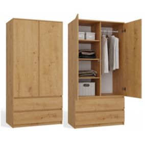 Szafa Topeshop SS-90 Dąb Artisan Garderoba 50x90x180 cm 1 szt.