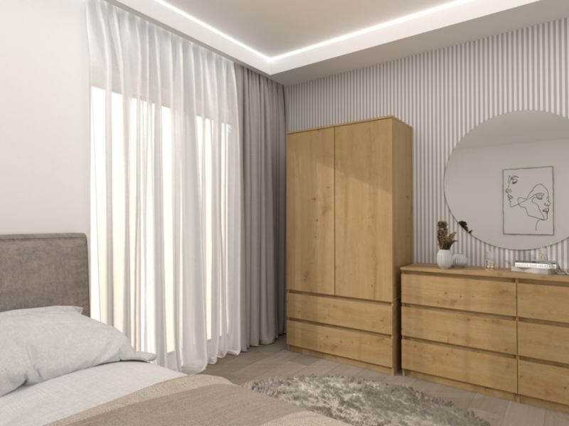 Szafa Topeshop SS-90 Dąb Artisan Garderoba 50x90x180 cm 1 szt.