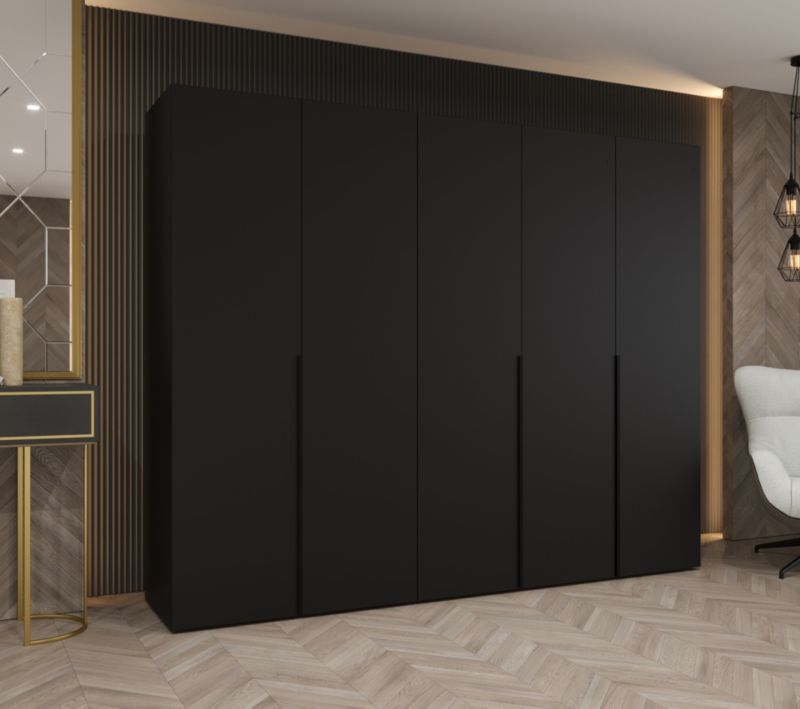 Brunt　Fp503　黒 Szafa uchylna otwierana ALICANTE 1 250 wys 202 cm Czarny + Czarny