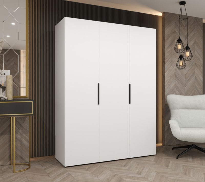 Szafa uchylna otwierana MARBELLA 1 150 wys 202 cm Biały + Czarny 1 szt