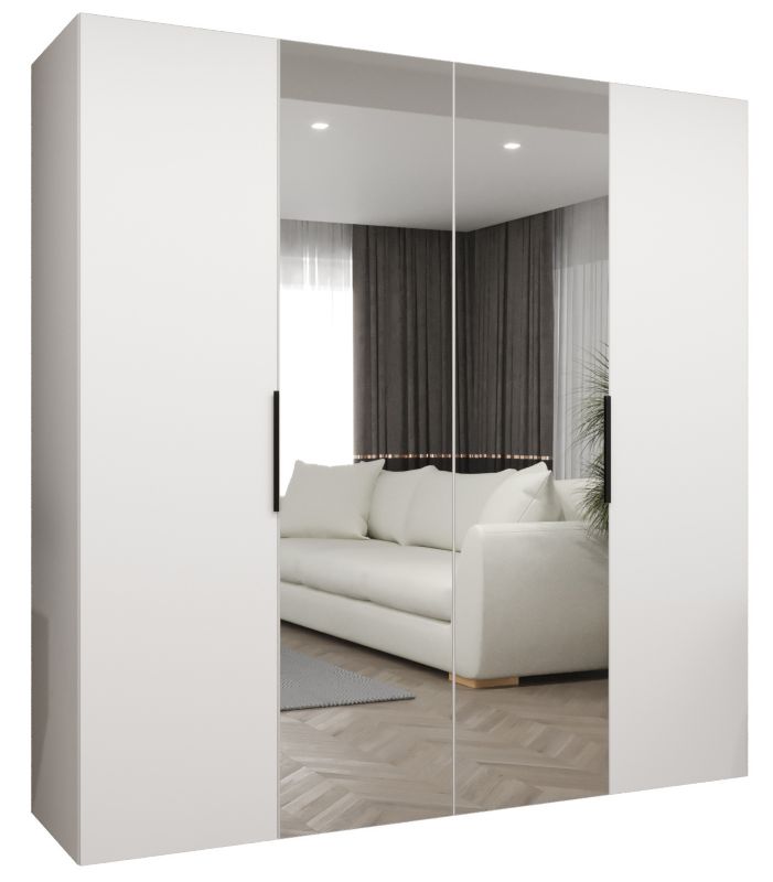 Szafa uchylna otwierana MARBELLA 2 200 wys 202 cm Biały + Czarny 1 szt