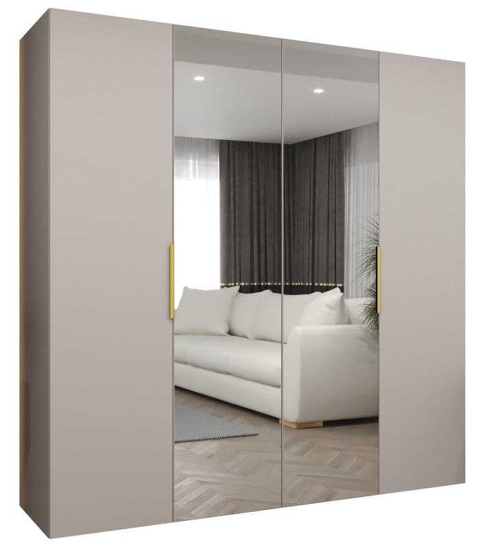 Szafa uchylna otwierana MARBELLA 2 200 wys 202 cm Kaszmir + Złoty 1 szt
