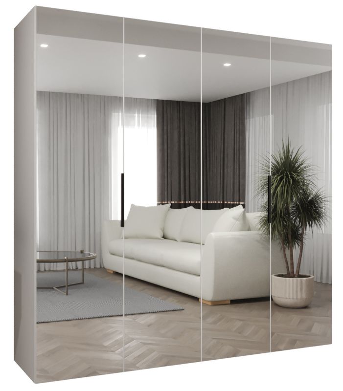 Szafa uchylna otwierana MARBELLA 3 200 wys 202 cm Biały + Czarny 1 szt