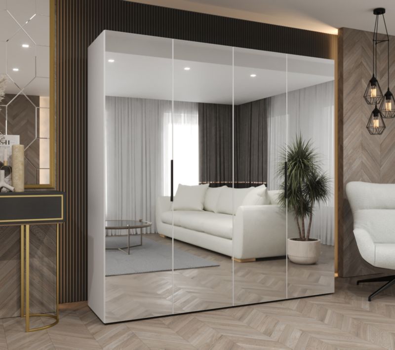 Szafa uchylna otwierana MARBELLA 3 200 wys 202 cm Biały + Czarny 1 szt