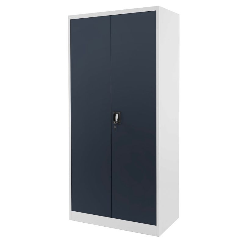 Szafa warsztatowa narzędziowa metalowa Werkberg W-101S S/G dwudrzwiowa 90x40x185 cm skręcana grafitowy front 1szt.
