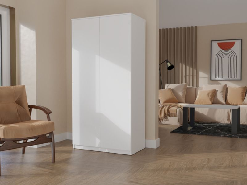 SzafaTopeshop Drzwi Półki SD-90 Biała Garderoba 50x90x180 cm 1 szt.