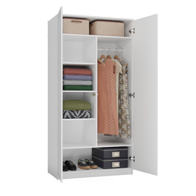 SzafaTopeshop Drzwi Półki SD-90 Biała Garderoba 50x90x180 cm 1 szt.