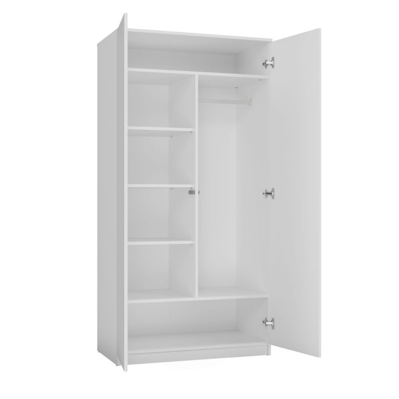 SzafaTopeshop Drzwi Półki SD-90 Biała Garderoba 50x90x180 cm 1 szt.
