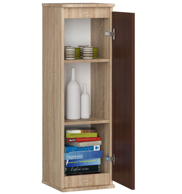 Szafka Akord W30 Dąb Sonoma 30 cm 1 drzwi kolor Wenge mat 3 półki 30x30x99 cm 1 szt.