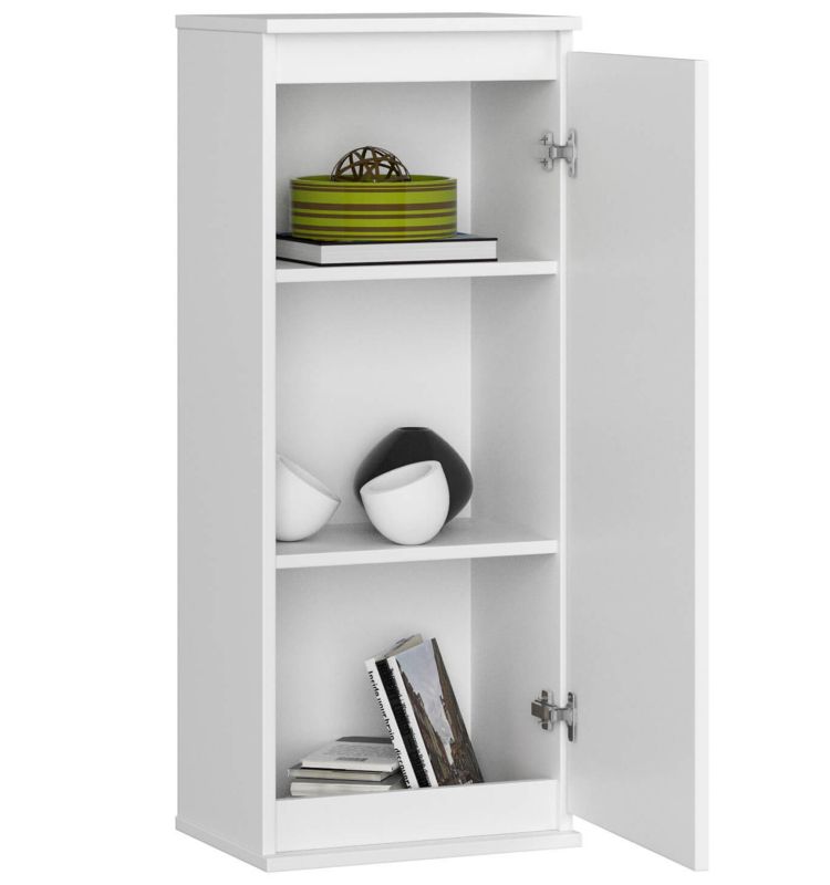 Szafka Akord W40 Biała 40 cm 1 drzwi kolor Biały mat 3 półki 40x30x99 cm 1 szt.