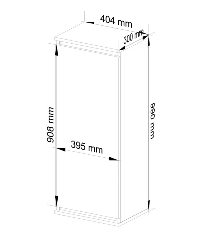 Szafka Akord W40 Biała 40 cm 1 drzwi kolor Biały mat 3 półki 40x30x99 cm 1 szt.