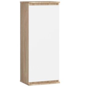 Szafka Akord W40 Dąb Sonoma 40 cm 1 drzwi kolor Biały mat 3 półki 40x30x99 cm 1 szt.