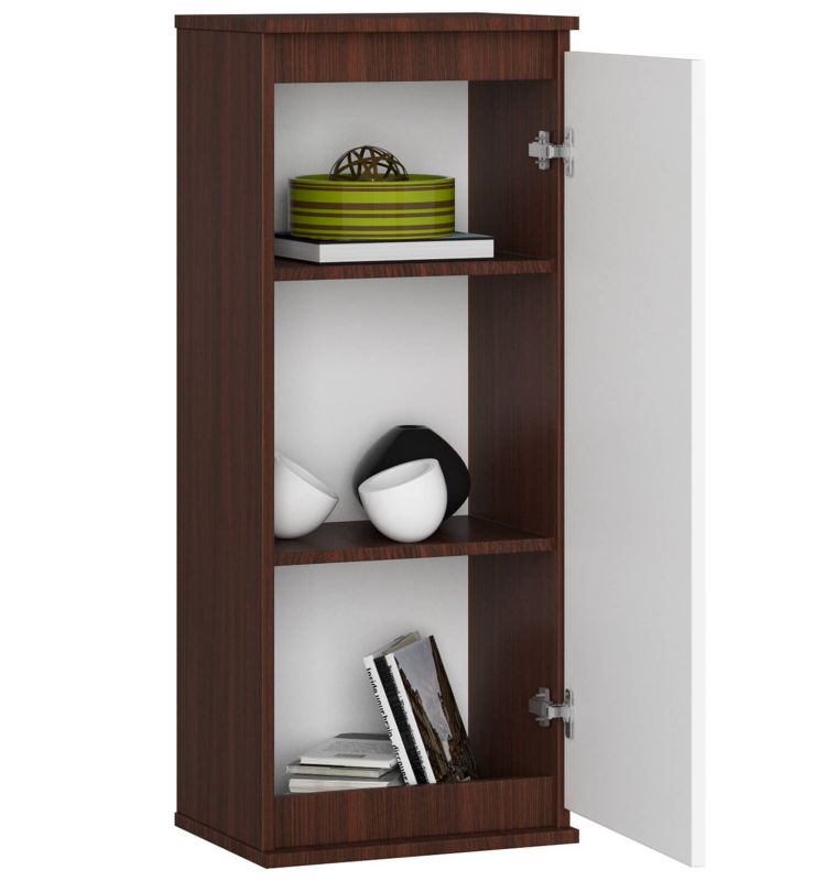 Szafka Akord W40 Wenge 40 cm 1 drzwi kolor Biały mat 3 półki 40x30x99 cm 1 szt.