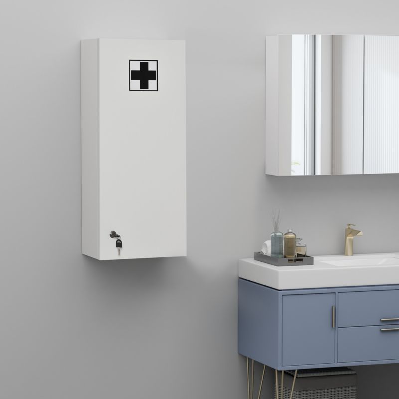 Szafka apteczna Artdesign apteczka szafka na leki zamykana metalowa 30x20x70 cm biała 1 szt.