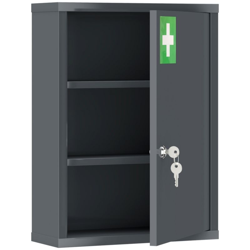 Szafka apteczna Artdesign apteczka szafka na leki zamykana metalowa 40 x 15 x 53,5 cm szara 1 szt.