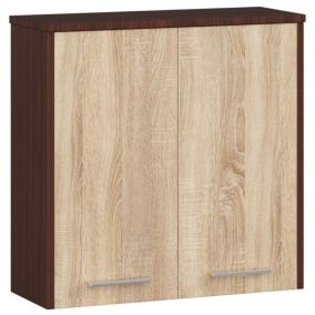 Szafka łazienkowa Akord Fin Wenge 60 cm 2 drzwi kolor Dąb Sonoma mat 2 półki 60x22,5x60 cm 1 szt.