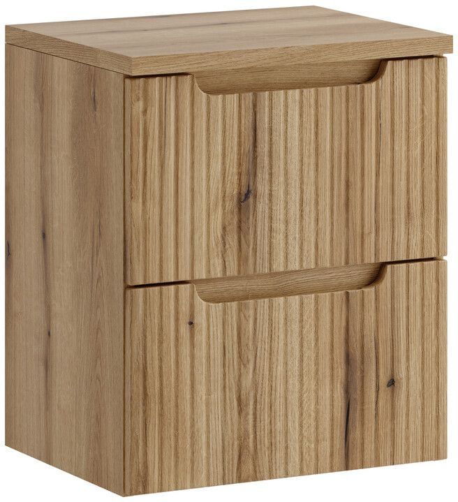 Szafka łazienkowa Comad Nova Coast Evoke 50 cm wisząca z blatem dąb 1 szt.