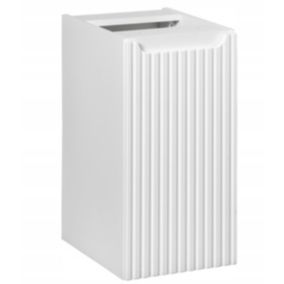 Szafka Łazienkowa dolna pod blat 30 cm Wisząca z frontem ryflowanym Nova White Biała Furnidea 1 szt.