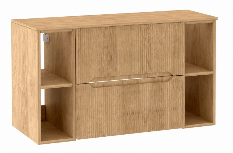 Szafka łazienkowa Furnidea 100 cm hikora NOVO z 2 regałami i blatem 1 szt.