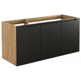 Szafka łazienkowa Furnidea 120 cm pod umywalkę czarna dąb Luxor 1 szt.